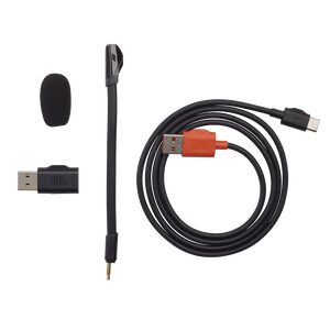 JBL Quantum 350 Wireless - Black - Wireless PC gaming headset with detachable boom mic - Detailshot 4